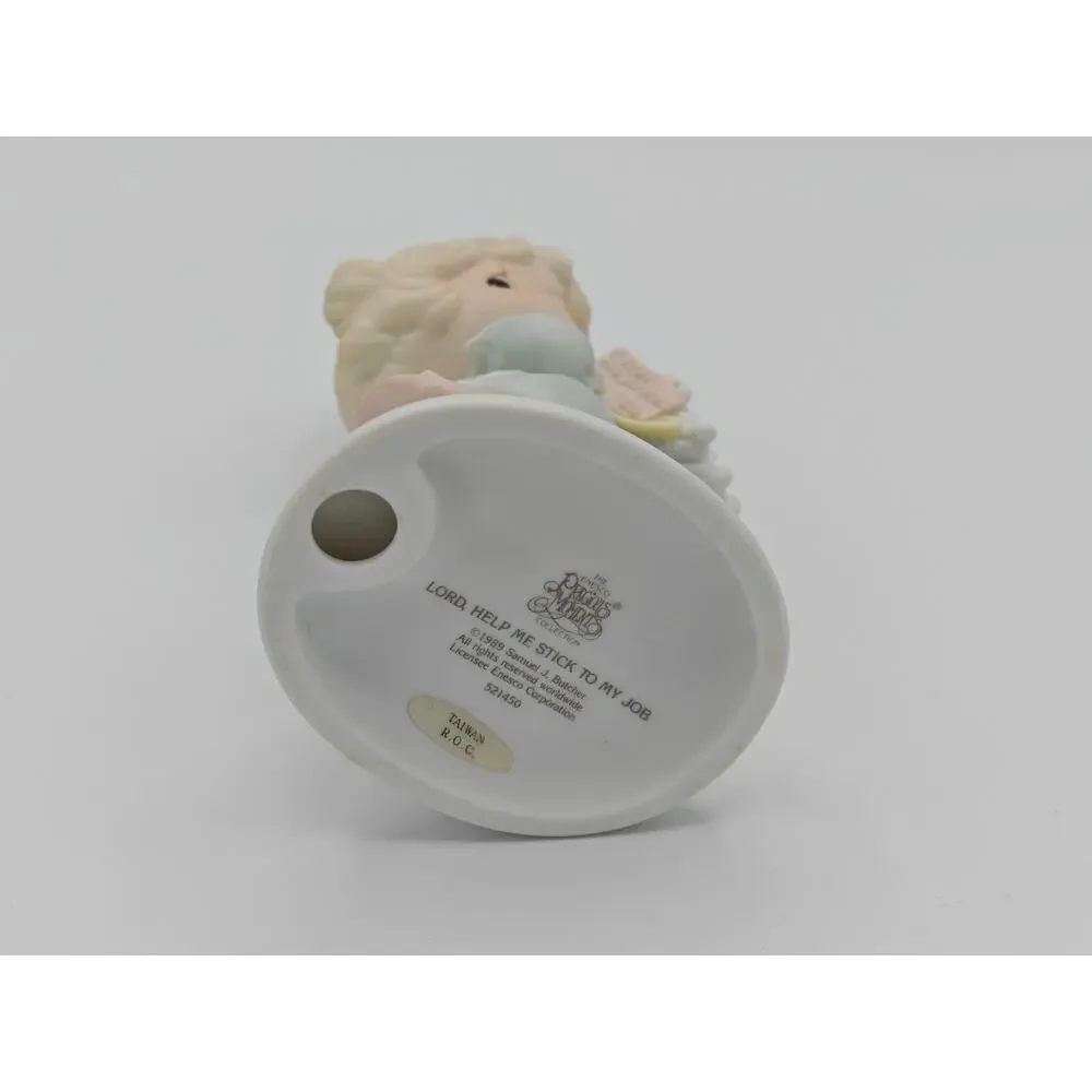 Precious Moments Lord Help Me Stick To My Job Figurine 521450 1989 Enesco USA